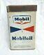 Vintage Mobil Oil Advertising Tin Can Advertisement Box Automobile Rare