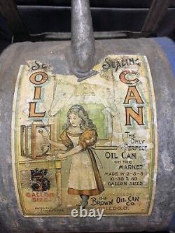 Vintage Oil Can Old Rare Nice