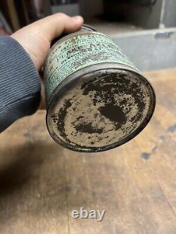 Vintage Old Rare NOS Full Snow Flake Axle Grease Tin Metal Can Fitchburg MA USA