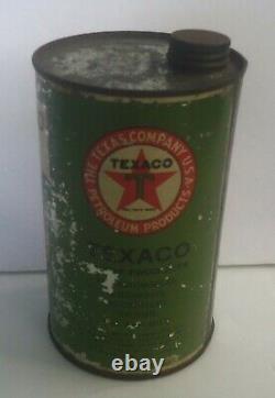 Vintage Original 1920's Texaco 574 Motor Oil Quart Port Arthur TX Can Very Rare