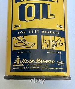 Vintage Pike Oil Tin 3 Oz Oil Can Empty Rare
