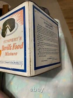 Vintage RARE Gumperts Devils Food Devil Graphic Food Tin 15 Lbs Can