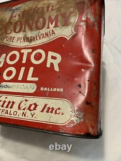 Vintage RARE Larkin Economy 2 Two Gallon Automotive Motor Oil Can Buffalo NY