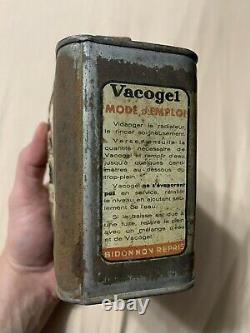 Vintage RARE Mobiloil Vacogel Vacuum Oil Polar bear graphic FULL handle oil can