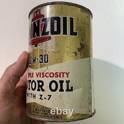 Vintage RARE Original Service Pennzoil Multiple Viscosity Motor Oil Can Z-7