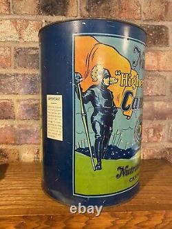 Vintage Rare 1930's Nutrine Candies Litho Tin Can, Chicago Illinois