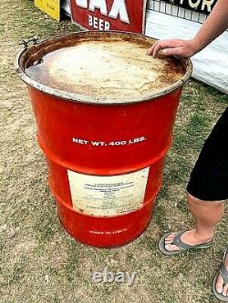 Vintage Rare 55 gallon drum Oil Can with Dino Sinclair logo sign 36x24 gas