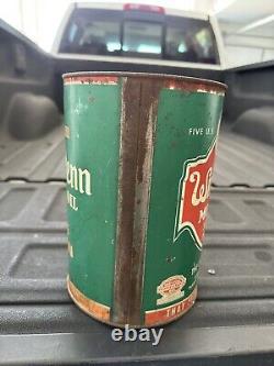 Vintage Rare 5 Quart Wm. Penn Soldier Seam Oil Can