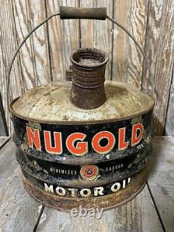 Vintage Rare Canadian Tire Nugold 2 Gallon Motor Oil Can