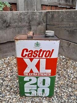 Vintage Rare Castrol XL The Extra Strength 20/50 5 Litre Oil Tin Can