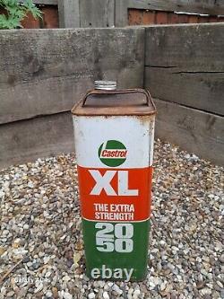 Vintage Rare Castrol XL The Extra Strength 20/50 5 Litre Oil Tin Can