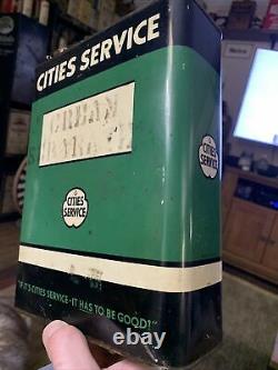 Vintage Rare Cities Service One Gallon Oil Can