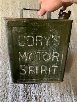 Vintage Rare Corys 2 Gallon Petrol Can Oil Automobilia Old