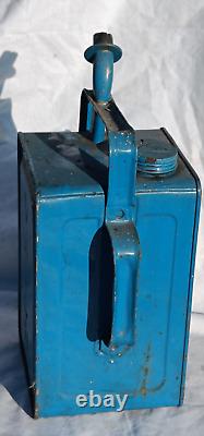 Vintage Rare Esso Blue Petrol paraffin Oil Can 1950's
