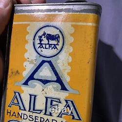 Vintage Rare German Alfa Hand Separator Oel Graphic Cow Spout Oil Can