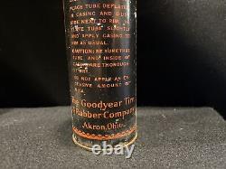 Vintage Rare Good Year Tire Mica Tin Can Lubricant Advertising Oil 1930 3/4 Full
