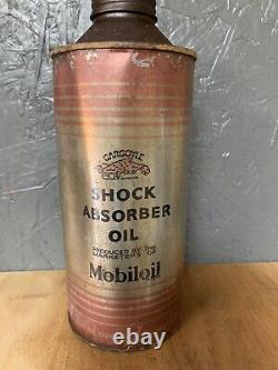 Vintage Rare Mobiloil Quart Oil Can Tin