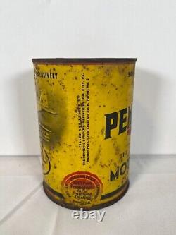 Vintage Rare Pennzoil 1 Qt Quart Motor Oil Can Airplane and owls