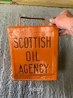 Vintage Rare Scottish Oil 2 Gallon Petrol Can Oil Automobilia Old