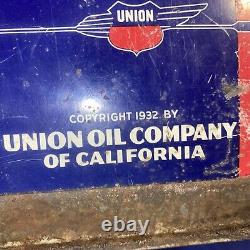 Vintage Rare Union Oil Red Line 5 Gallon Can Dated 1932