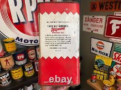 Vintage Rareempty Wigwam 2-gallon Eastern Motor Oil Can A Buck Well Spent