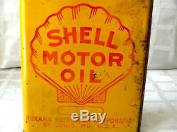 Vintage Shell Clam Sign Motor Oil- Rare- 1-gallon Square Can- 11-st Louis, Mo
