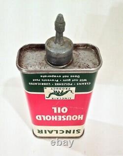 Vintage Sinclair Lead Top Advertising Handy Oiler Oil Can Sign Upside Down RARE