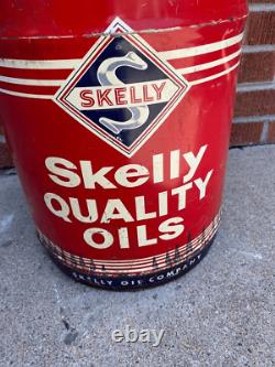 Vintage Skelly Quality Oil Can 5 Gallon Red Rare Collectible Farm Shop