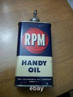 Vintage Standard Oil RPM Handy Oiler Tin Can Lead Top Rare