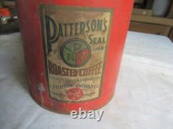 Vintage Very Rare Patterson's Seal Coffee Can Only 1 on eBay! Lot 22-41-120
