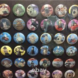 Vintage Wallace & Gromit 100 Can Badge set Limited Rare Collection Retro