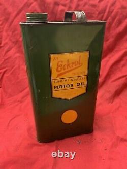 Vintage oil can automobilia petrol Gallon old Rare Eckrol