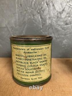 Vintage rare Bartoil oil can old Cycle Bicycle
