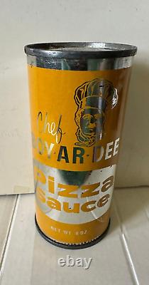 Vintage rare Chef Boy-Ar-Dee Pizza Sauce Can 8 oz Empty Bottom Removed