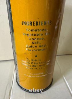 Vintage rare Chef Boy-Ar-Dee Pizza Sauce Can 8 oz Empty Bottom Removed