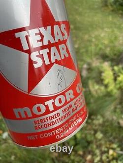 Vintage rare Texas Star motor oil 1 quart oil can advertising petroliana