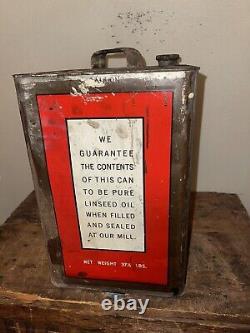 Vintage rare bisbee bee metal oil can gas sign 5 gallon