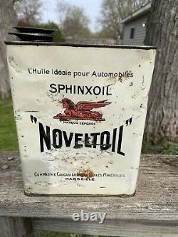 Vintage rare sphinxoil noveltoil 1 liter motor oil can sphinx graphic gas oil