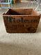 Vintagerare Pure Pa Tiolene Wooden Oil Can Bottle Crate Carrier Gas Oil Sign