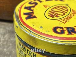 Vtg 1930s Master Greases 1 Lbs Grease Can Oil Can Tin Master Lubricants Co Rare