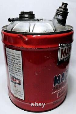 Vtg Marco 5 Gallon Premium Motor Oil Can EMPTY- S'Martin Up With Martin's- RARE