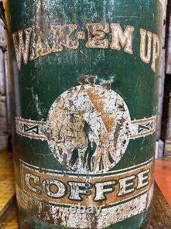 Vtg Wak-em Up Coffee, Andresen-Ryan 10 Lb. Tin Metal Can Duluth, MN RARE