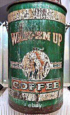 WAK-EM-UP Coffee Can Extremely, Extremely Rare/AUTHENTIC