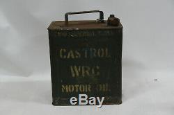 Wakefield Castrol WRG Motor Oil 2 Gallon Petrol Can/Tin RARE Vintage
