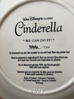 Walt Disney Classic RARE CINDERELLA WE CAN DO IT! 3D Plate COA #466