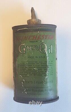 Winchester Gun Oil Can 3oz- Antique Very Rare Collectible Dented