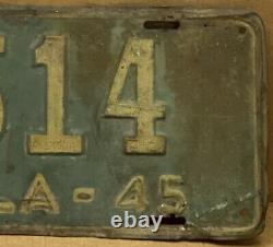 Wow Verry Rare. 1945 War (tin Can War Made License Plate)? Philippines Manila